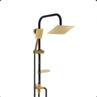 علم دوش 2کاره مدل اتومات مشکی طلا