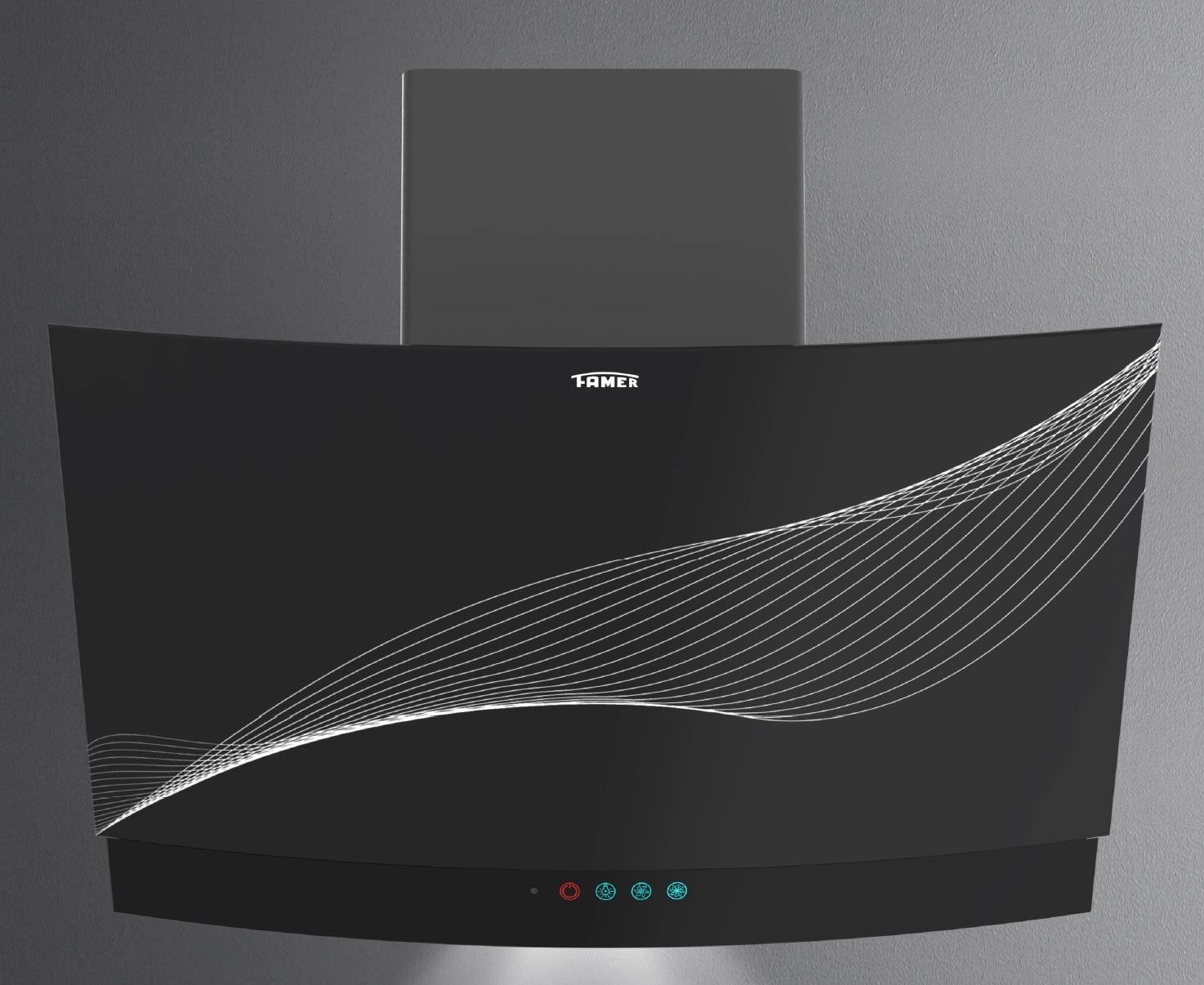 هود روکار دو تیکه خم برند فامر استاندارد موتور فلز با گارانتی 18 ماهه شرکتی